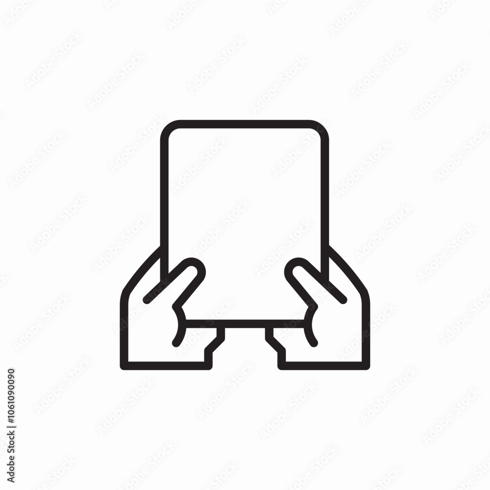 tablet in hands icon sign vector tablet in hands icon sign vector