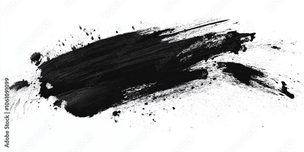 Abstract black in splash, paint, brush strokes, created by ai Abstract black in splash, paint, brush strokes, created by ai