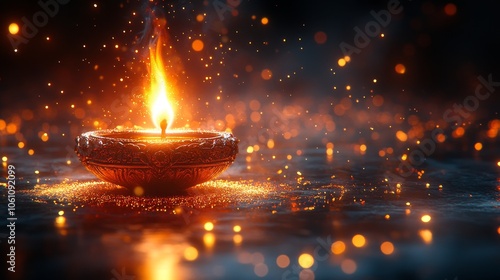 Diwali background with an elegant yet simple graphic