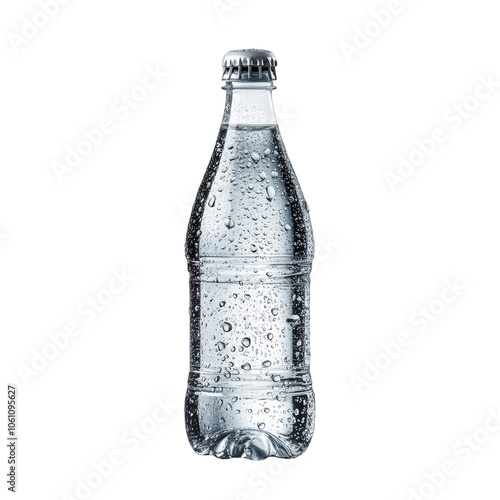 Wallpaper Mural Cold Refreshing Water Bottle with Condensation Droplets Isolated on Transparency Background Ideal for Thirst Quenching Beverage Advertisements and Health Wellness Campaigns Promoting Hydration and Torontodigital.ca