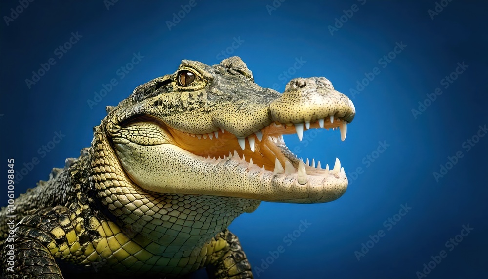 Obraz premium High definition of a crocodile emoji, expression, unique concept, canvas, high quality, high