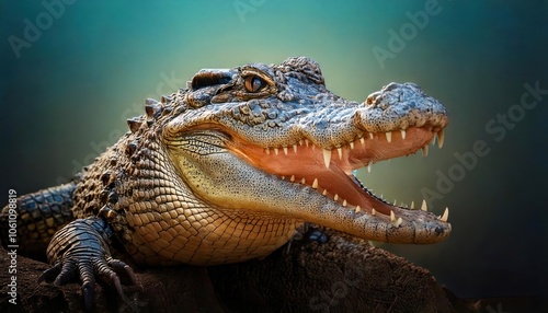 Wallpaper Mural High definition of a crocodile emoji, expression, unique concept, canvas, high quality, high Torontodigital.ca