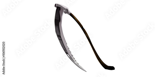 Flat Scythe Icon Isolated On White Background, Use For Web Design Programs.	