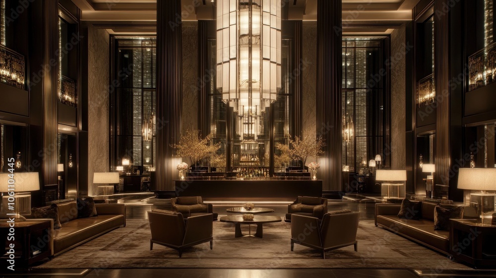 Majestic Grand Lobby of a Luxury Hotel Majestic Grand Lobby of a Luxury Hotel