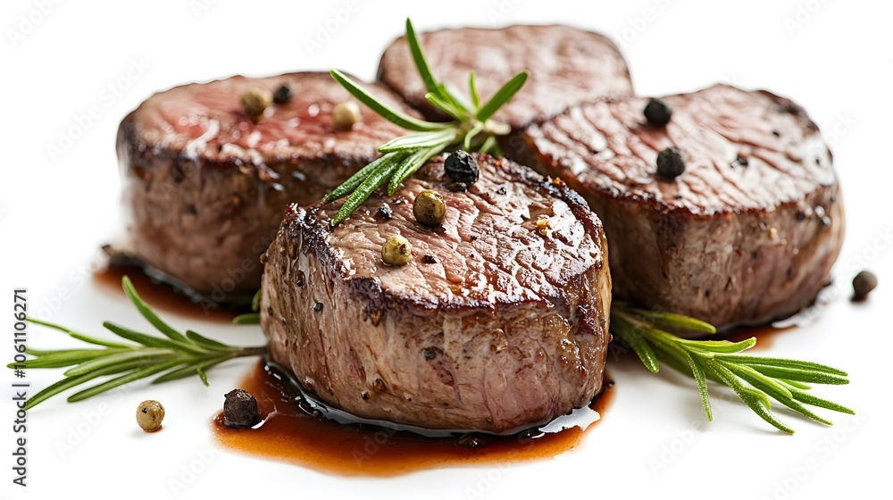 Φωτογραφία Food, Brazilian Sirloin Cap, Photo Realistic, on Black Background, Abstract Imag