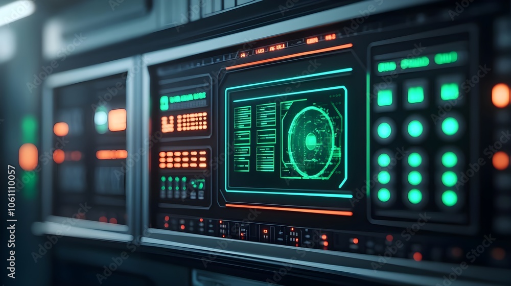 Futuristic Control Panel Interface Futuristic Control Panel Interface