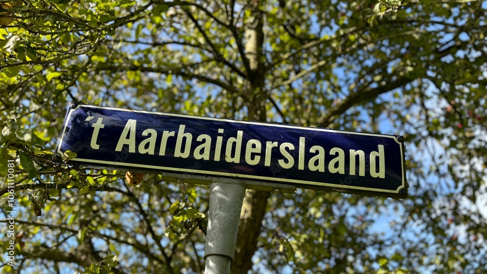 sign road in the countryside Westerkwartier, Groningen, the Netherlands. sign road in the countryside Westerkwartier, Groningen, the Netherlands.