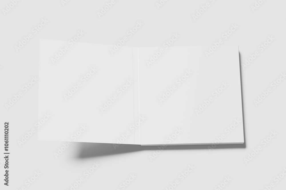 Blank square book white Blank square book white