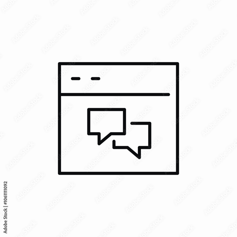 website speech bubbles icon sign vector website speech bubbles icon sign vector