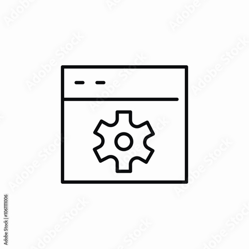 website configuration icon sign vector