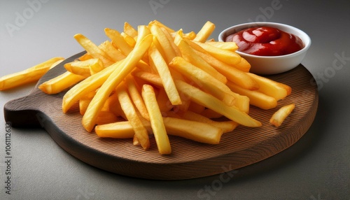 french fries with ketchup