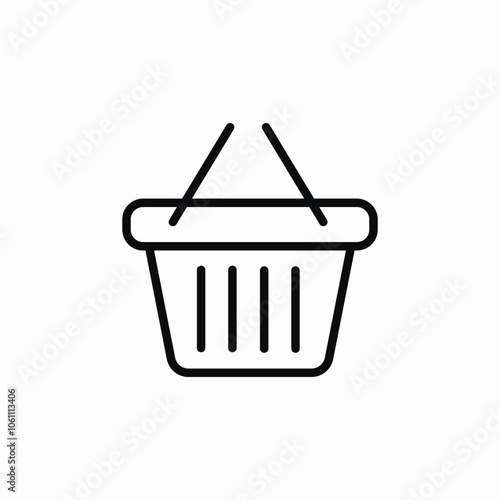 shopping basket icon sign vector