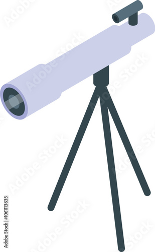 Telescope on tripod pointing at the sky, ready for astronomical observation and discovery