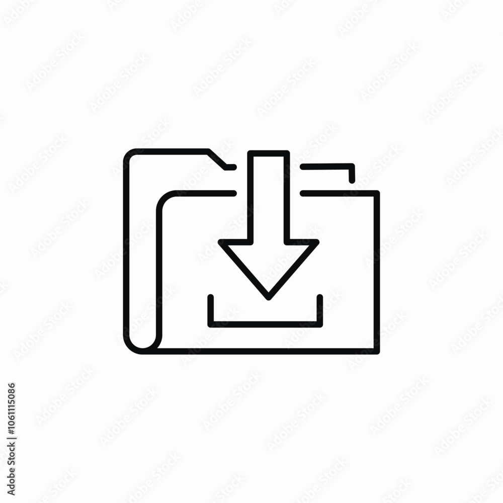 download folder icon sign vector download folder icon sign vector