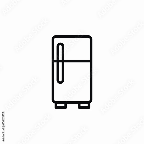 fridge kitchen icon sign vector