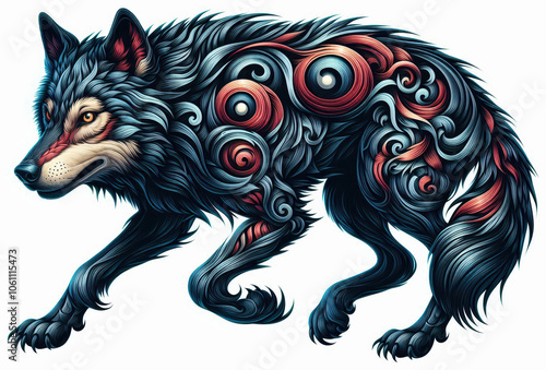 Wallpaper Mural TRIBAL TATOO トライバル タトゥ 狼 wolf Torontodigital.ca