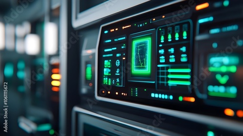 Futuristic Server Panel Interface