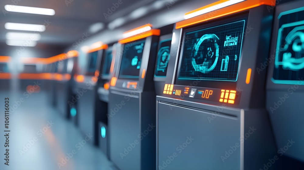 Fototapeta premium Futuristic Server Room