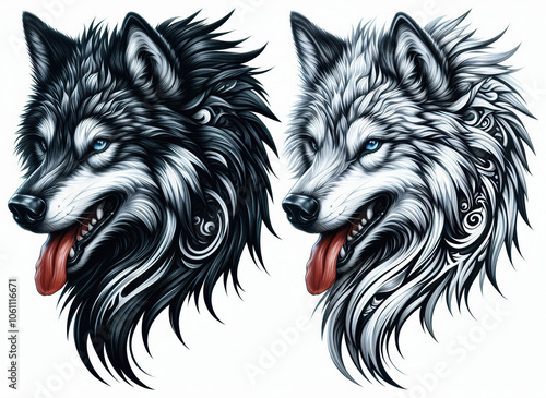 TRIBAL TATOO トライバル タトゥ 狼 wolf photo