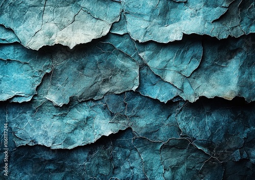 Textured blue and gray layered paper creating an abstract background.