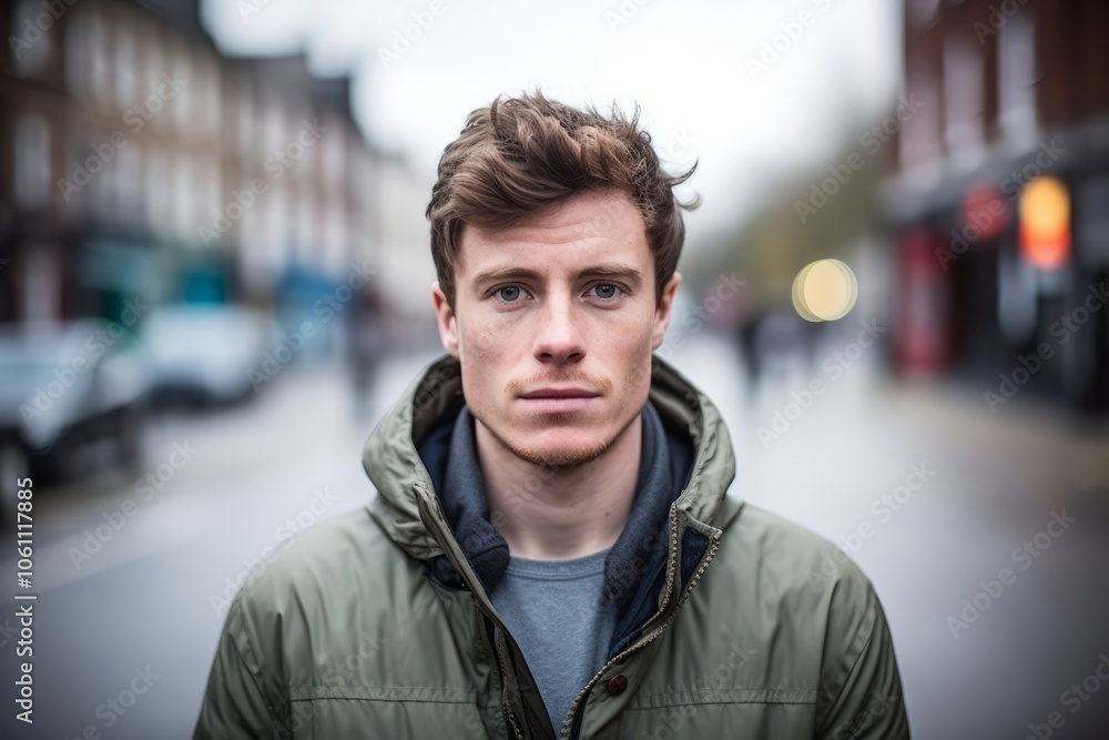 Portrait of a handsome young man in a city street. Men's beauty, fashion. Portrait of a handsome young man in a city street. Men's beauty, fashion.