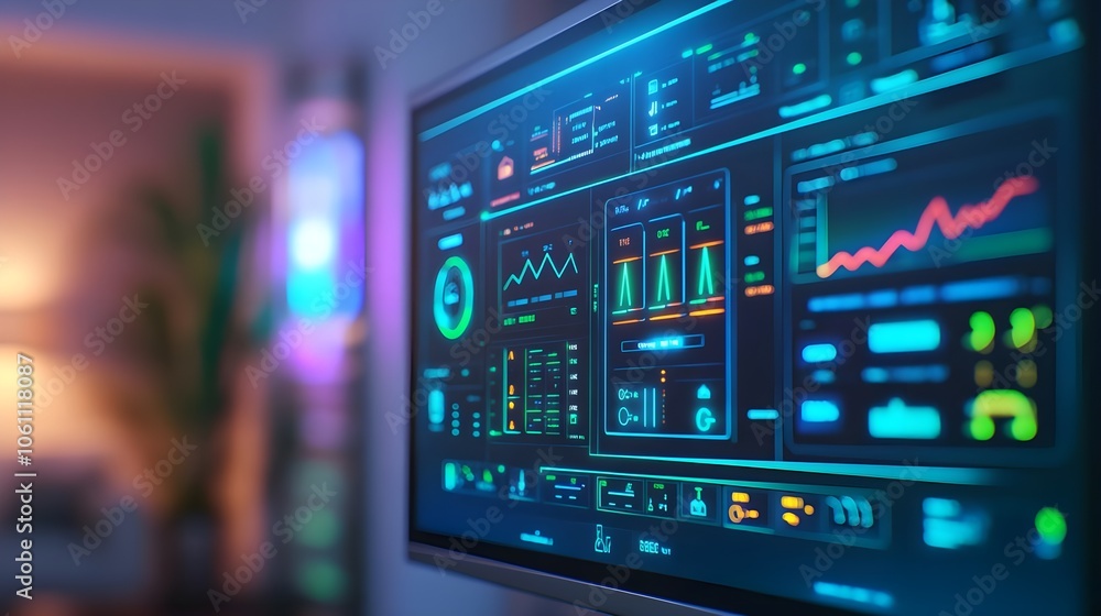 Futuristic Tech Interface Display Futuristic Tech Interface Display