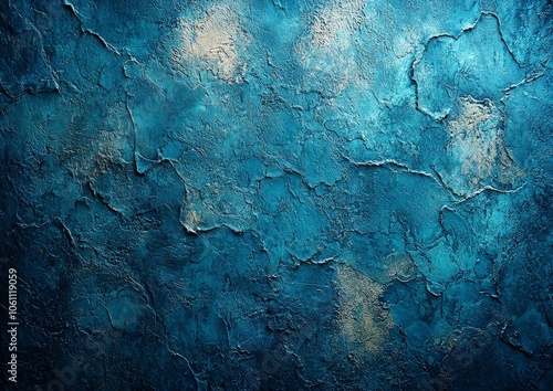 Textured blue surface with a distressed appearance, evoking a serene and artistic feel.