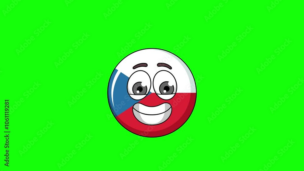 The grimacing face of Czech Republic mascot, nervousness, embarrassment, or awkwardness The grimacing face of Czech Republic mascot, nervousness, embarrassment, or awkwardness