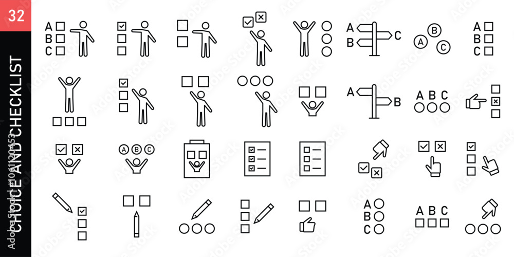 make choice icon set symbol make choice icon set symbol
