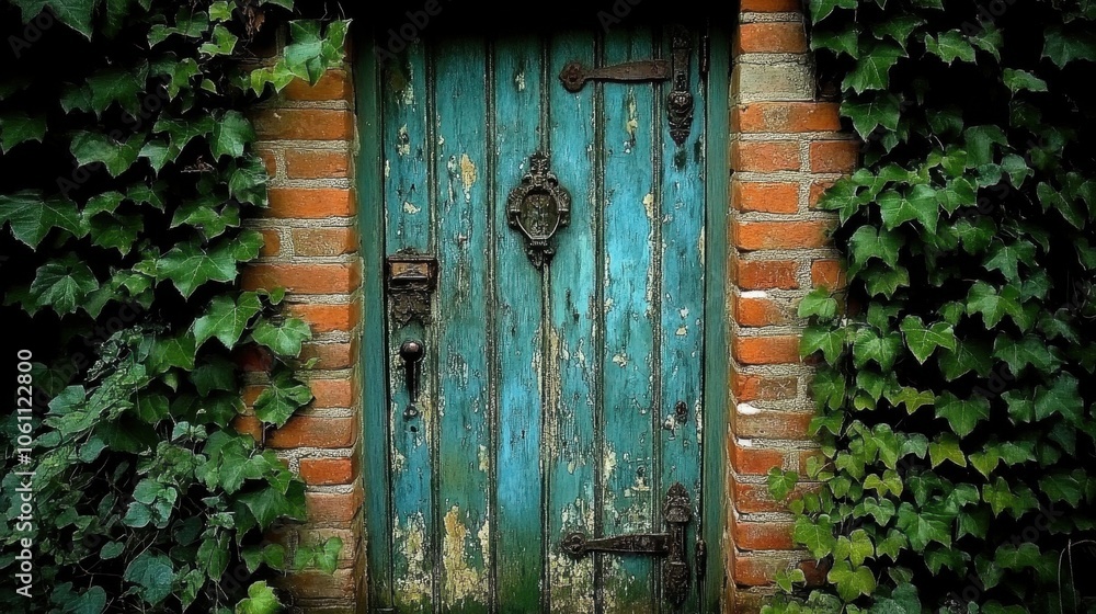 Enchanting Wooden Door in Nature's Embrace Enchanting Wooden Door in Nature's Embrace