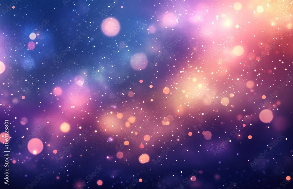 A soft, dreamy background with bokeh lights and sparkling stars in shades of purple, blue, pink, and orange, creating an enchanting atmosphere for design projects. A soft, dreamy background with bokeh lights and sparkling stars in shades of purple, blue, pink, and orange, creating an enchanting atmosphere for design projects.