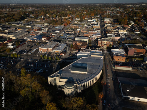Aerial view of the city of Elizabethtown in Kentucky