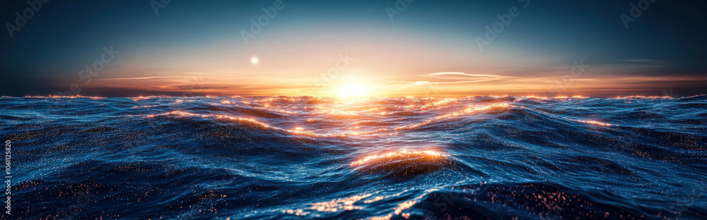 AI's view of the internet, represented as a vast digital ocean with glowing data waves AI's view of the internet, represented as a vast digital ocean with glowing data waves