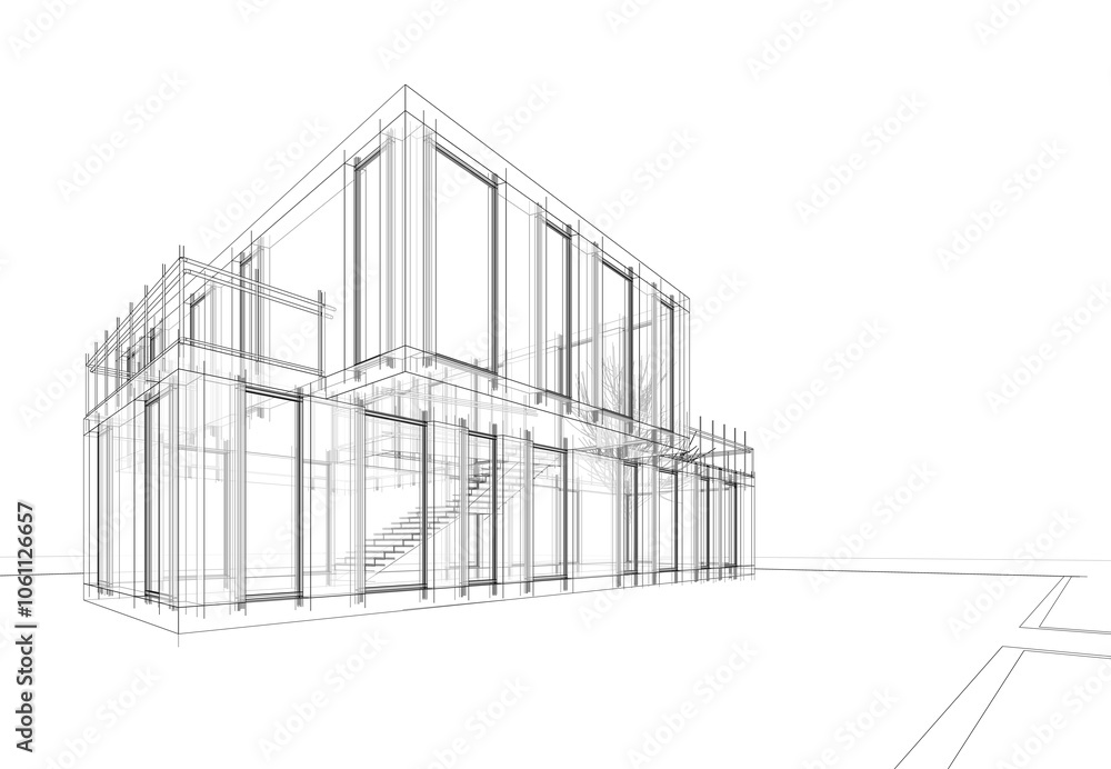 sketch of house sketch of house