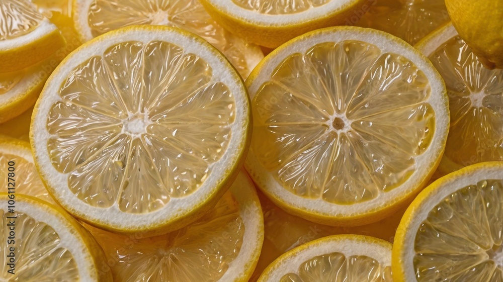 Close up of a Lemon slise. background Close up of a Lemon slise. background
