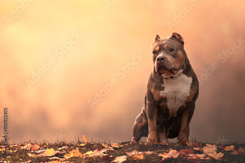 A dog of the American bully breed. 