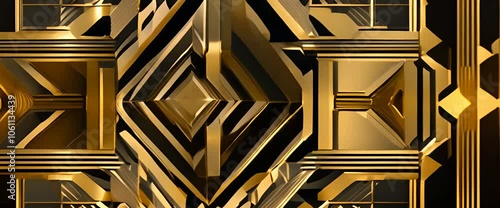 Abstract art deco Great Gatsby 1920s geometric architecture background Retro vintage black gold and silver roaring 20s texture Video 4KAbstract art deco Great Gatsby 1920s geometric architecture backg photo