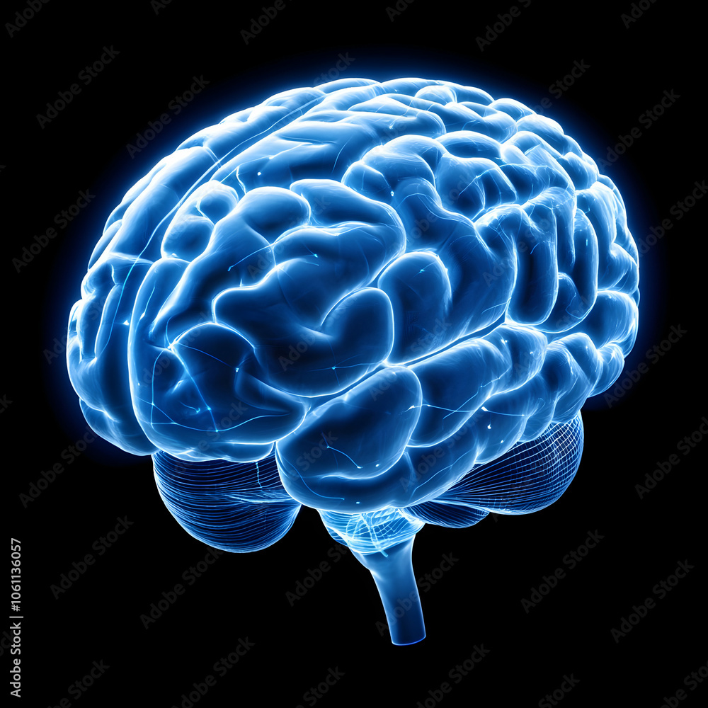Blue Human Brain Anatomy, organ, nervous system, biology, science, medical Blue Human Brain Anatomy, organ, nervous system, biology, science, medical