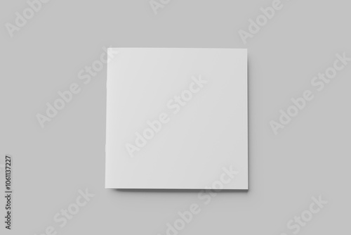 Blank square brochure white