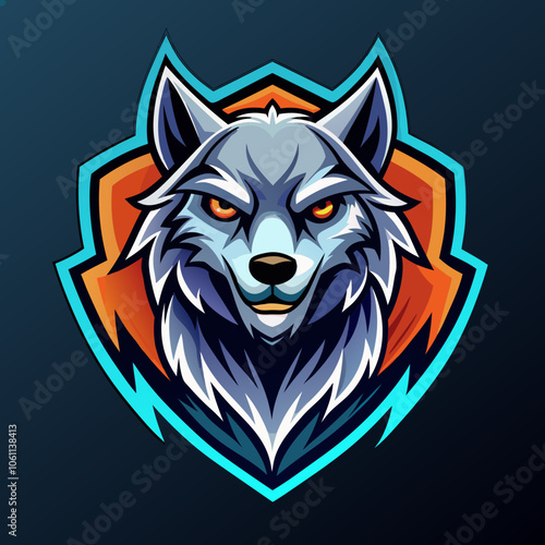 Dynamic wolf logo representing modern esports team spirit and creativity set against a sleek dark background