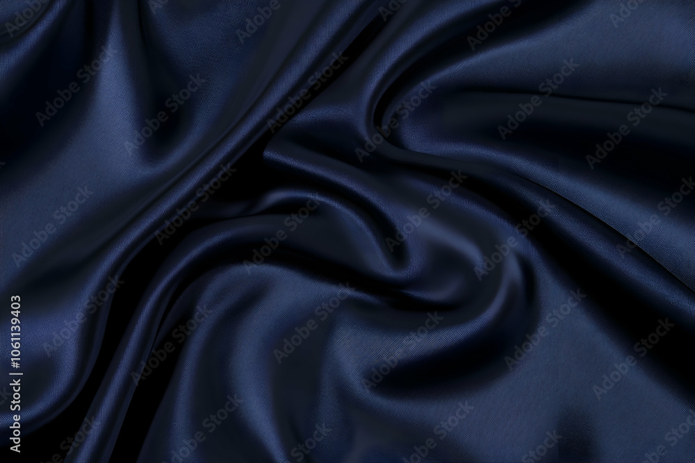 Obraz premium Smooth Blue Satin Fabric Texture, blue silk, blue fabric, fabric background, satin background, silk texture