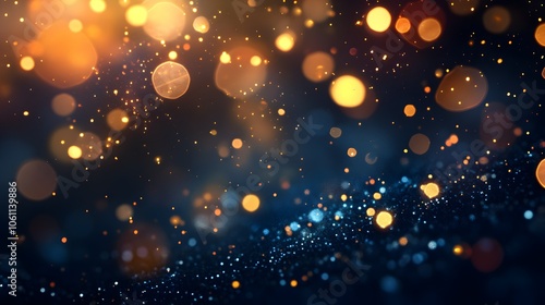 Abstract new year background with bokeh lights elegance patterns 