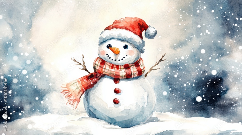 Cute snowman. Winter holiday theme. Cute snowman. Winter holiday theme.