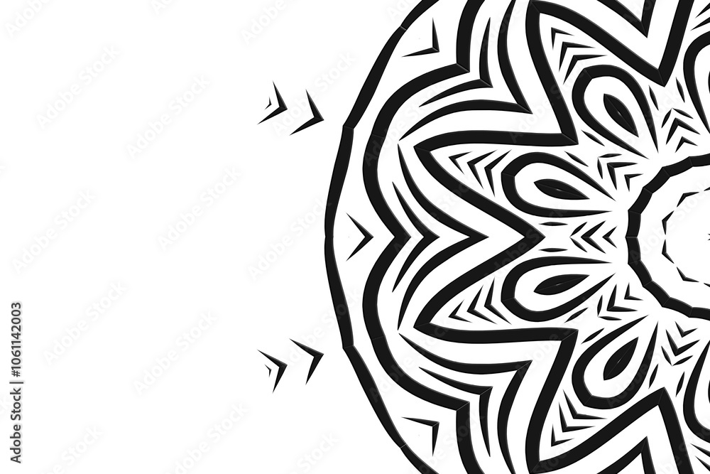 Obraz premium Beautiful colourful caleidoscope gradient flower art batik ethnic dayak borneo pattern background 