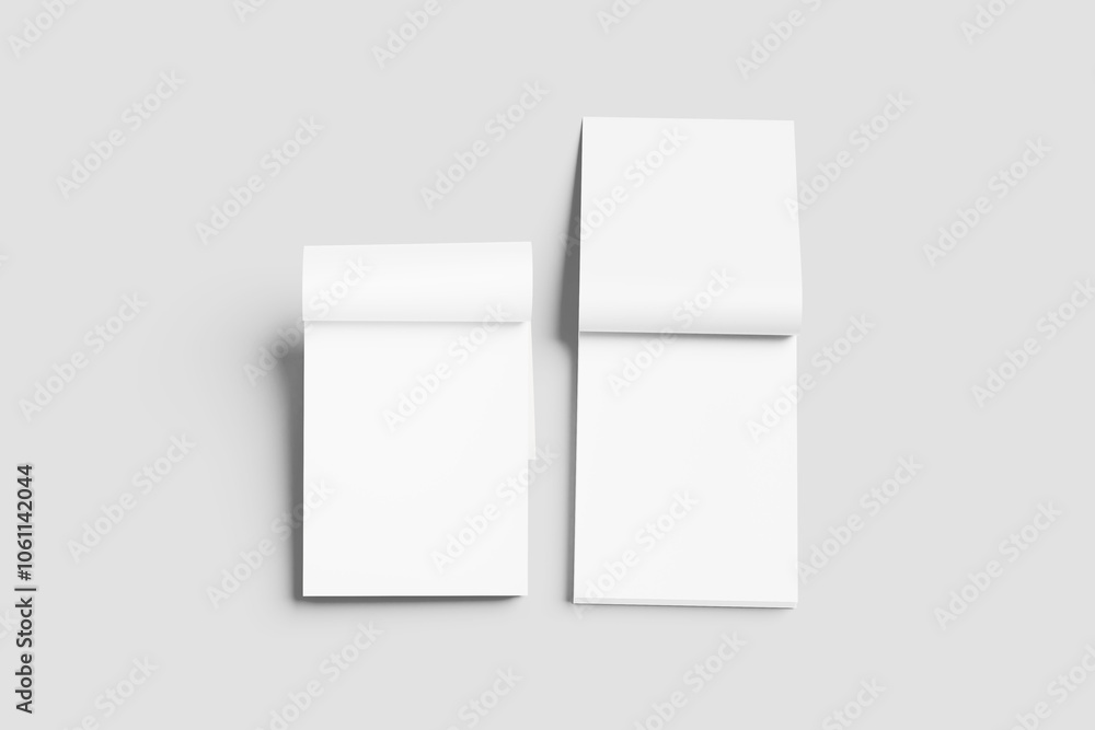 Fototapeta premium Blank a6 notebook white