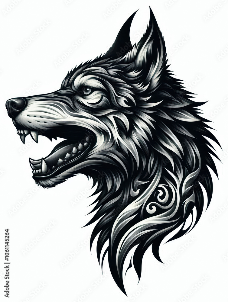TRIBAL TATOO トライバル タトゥ 狼 wolf