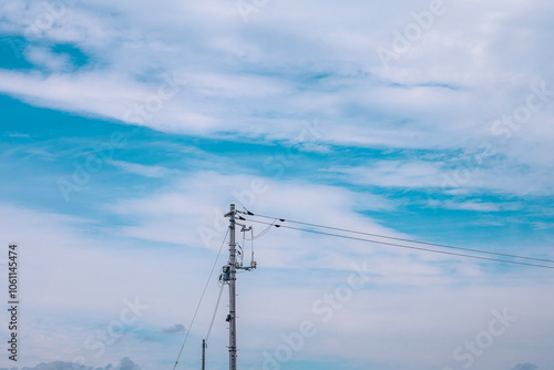 Sky and Japanese poles.