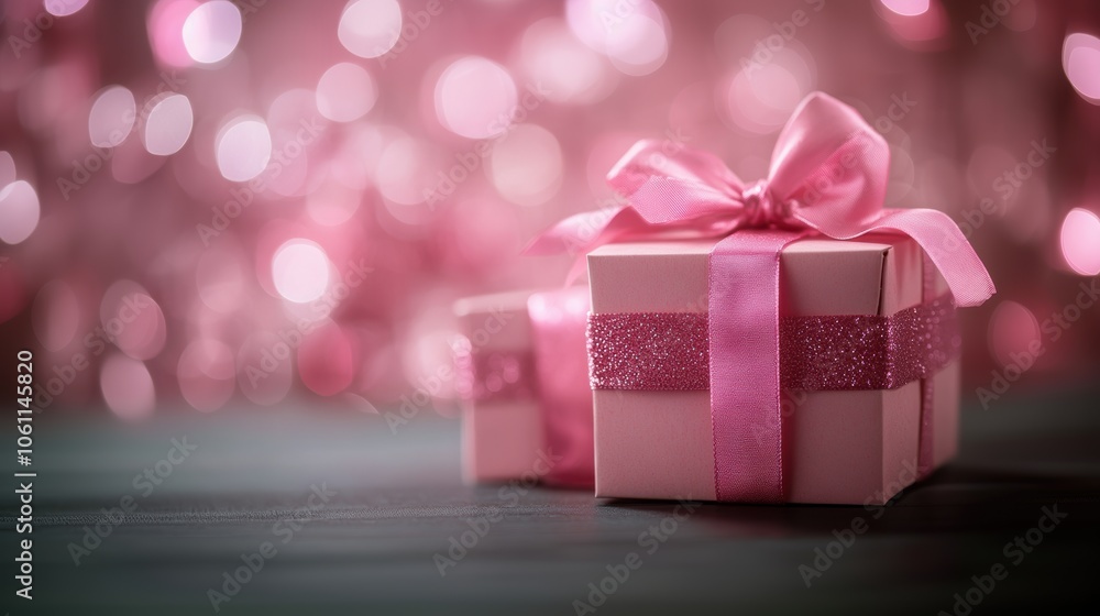 Lovely pink feminine tone gift box for Valentine’s Day, Mother's Day. Lovely pink feminine tone gift box for Valentine’s Day, Mother's Day.