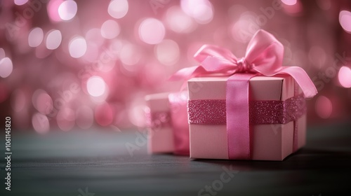 Lovely pink feminine tone gift box for Valentine’s Day, Mother's Day.