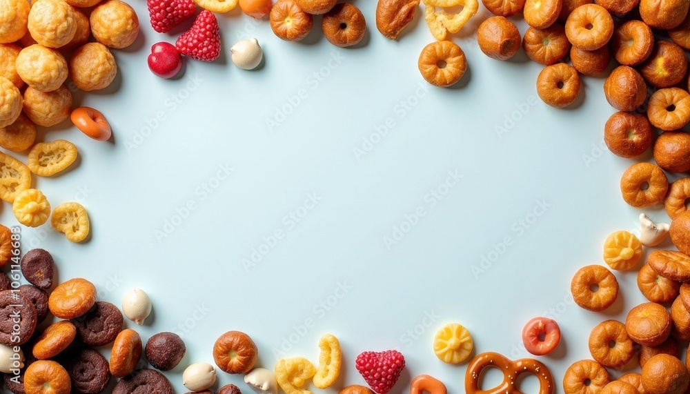 Free copy space in the middle, surrounded with snack mixes trail mix, party mix, and pretzel bites Free copy space in the middle, surrounded with snack mixes trail mix, party mix, and pretzel bites